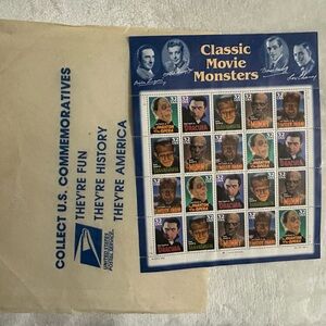 Classic movie monster stamp collection VINTAGE